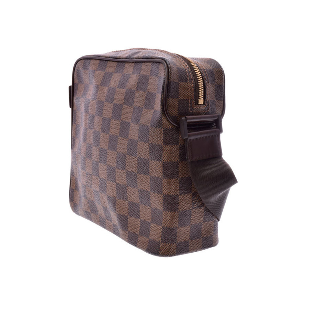 Louis Vuitton Bag Olaf Damier Crossbody Ebene Leather Shoulder Brown